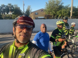 Greg Hinton leading the warm-up